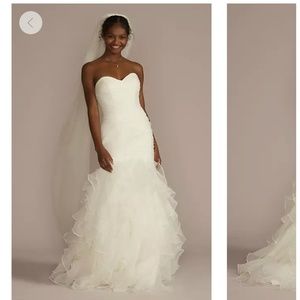 David’s Bridal Organza Mermaid Wedding Dress